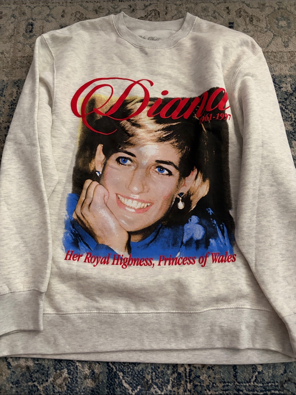 Princess Diana Moby thrift sweatshirt